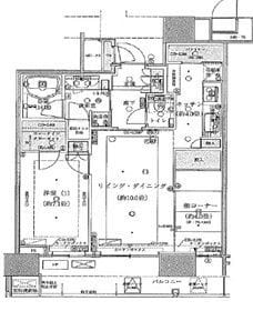 THE TOYOSU TOWER 23階 28.5万円/15,000円/入力なし 間取り図