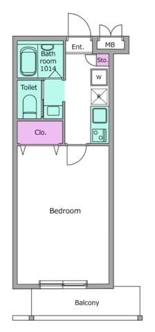 パークフラッツ西早稲田 0505 間取り図