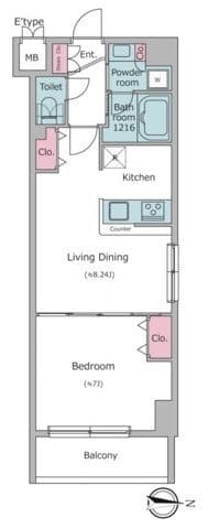 ライトテラス押上 0402 間取り図