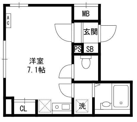 スマートVILLA中延弐番館 103 間取り図