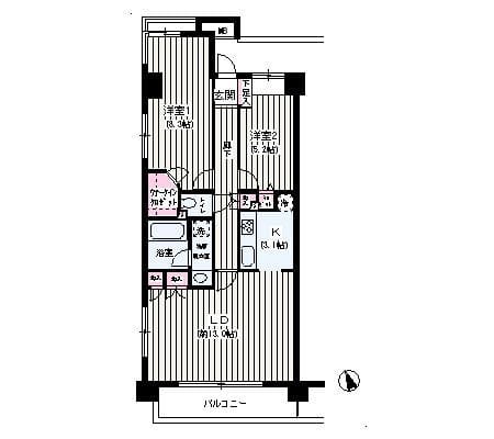 ラヴィーン等々力 201 間取り図