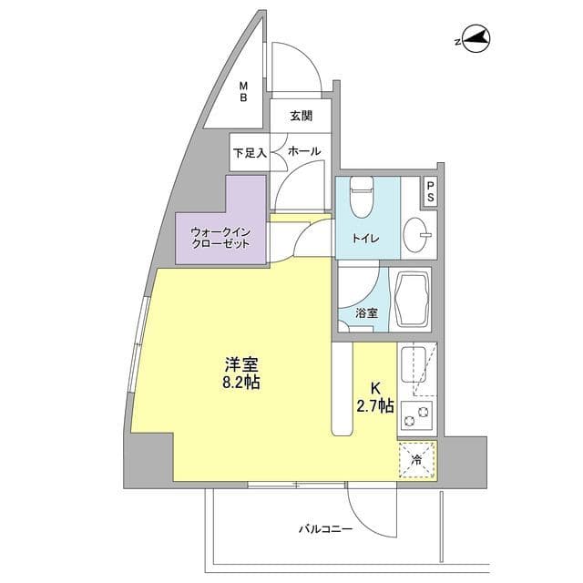 コンフォリア東中野DEUX 0501 間取り図