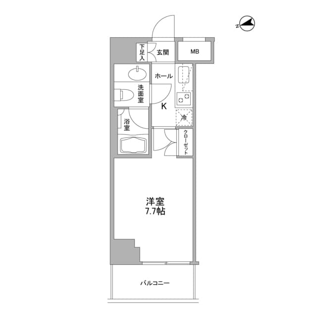 コンフォリア東中野DEUX 0502 間取り図