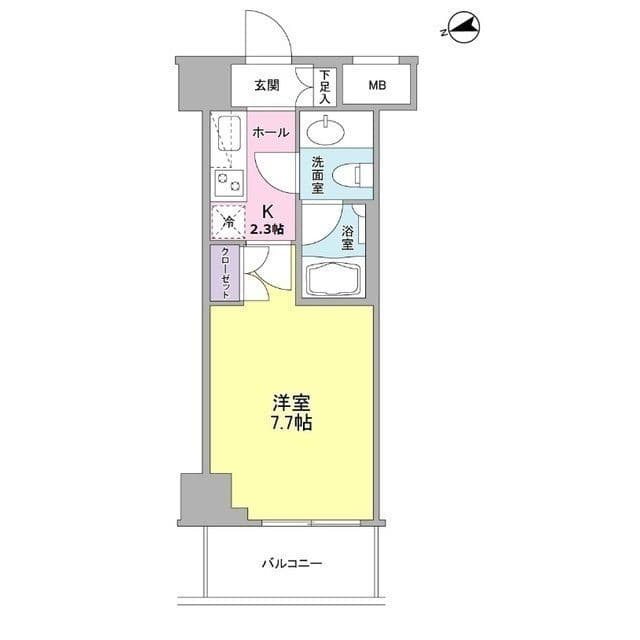 コンフォリア東中野DEUX 0504 間取り図