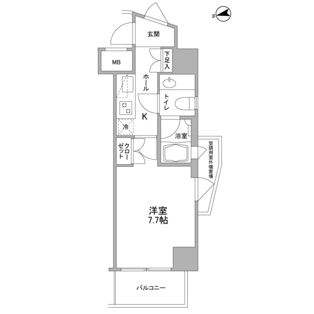 コンフォリア東中野DEUX 0605 間取り図