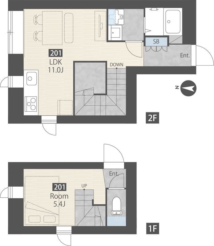 菊川レーベル 201 間取り図
