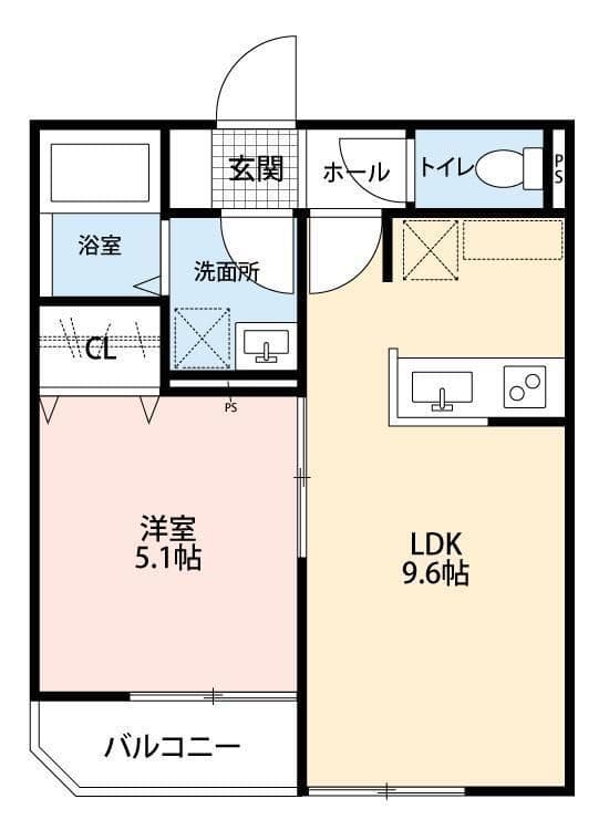 Blanc Cube 赤羽 102 間取り図