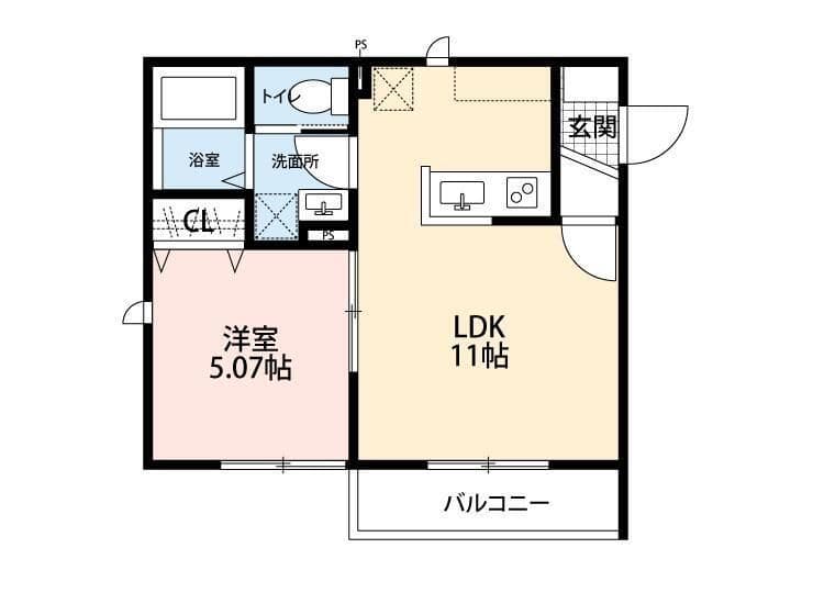 Blanc Cube 赤羽 301 間取り図
