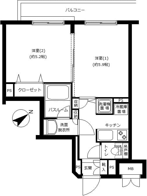 フェニックス高田馬場弐番館 403 間取り図