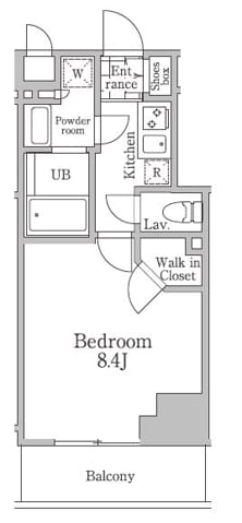 レジディア三軒茶屋Ⅲ 0804 間取り図