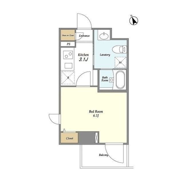 弘進ビル 203 間取り図