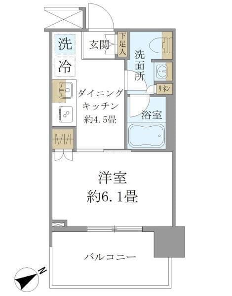 Brillia Tower 浜離宮 1015 間取り図