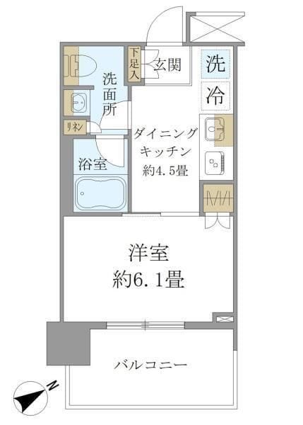Brillia Tower 浜離宮 1114 間取り図