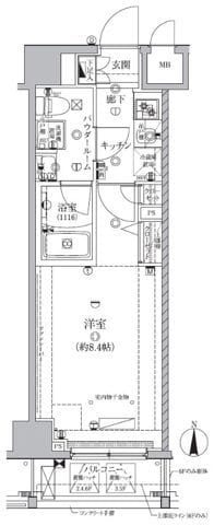 レアライズ巣鴨 204 間取り図