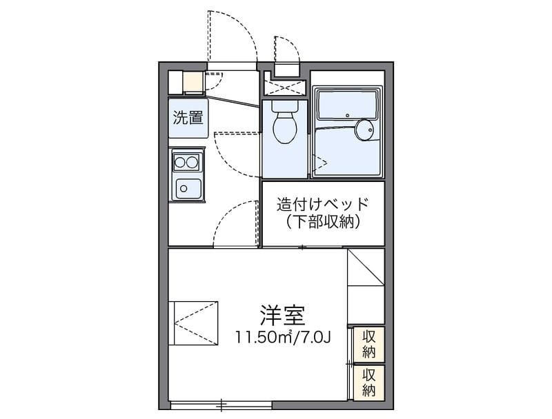 レオパレス明和 203 間取り図