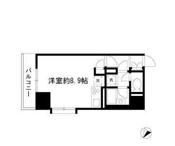 ダイヤモンドレジデンス勝どき 303 間取り図