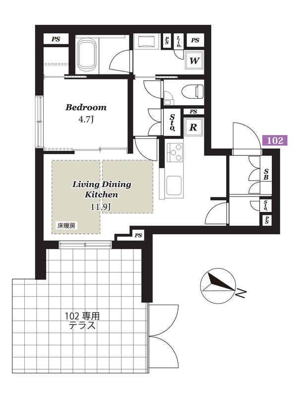 風香西新宿 1階部分の写真