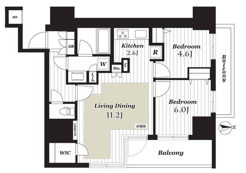 シティインデックス西日暮里 2階部分の写真