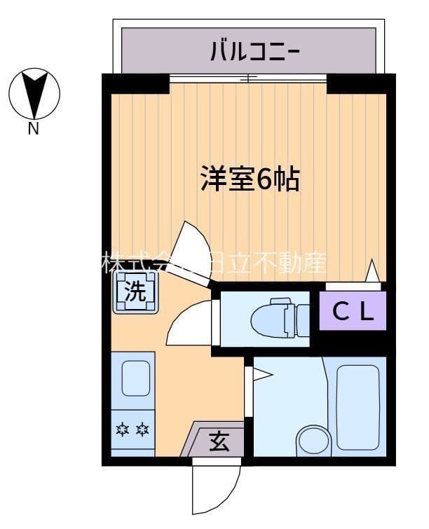エリール・ミサキ 303 間取り図