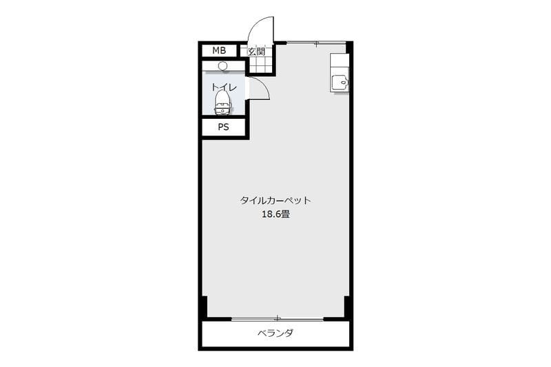 河口ビル 0302 間取り図