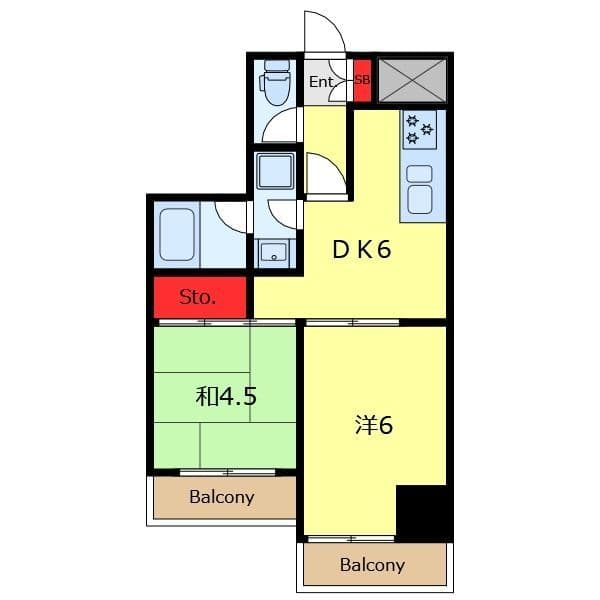 ライオンズマンション駒込第5 403 間取り図