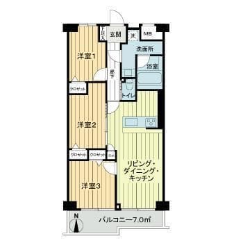 尾久橋スカイハイツ 0120 間取り図