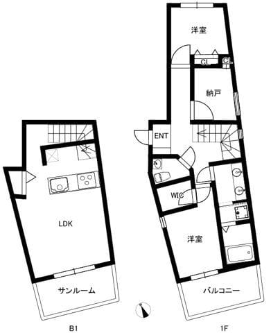 サンセリテ南麻布 101 間取り図
