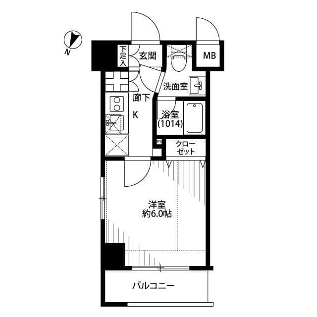 プレール・ドゥーク東京NORTHⅡ 306 間取り図