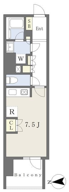 デュオステージ蒲田 1009 間取り図
