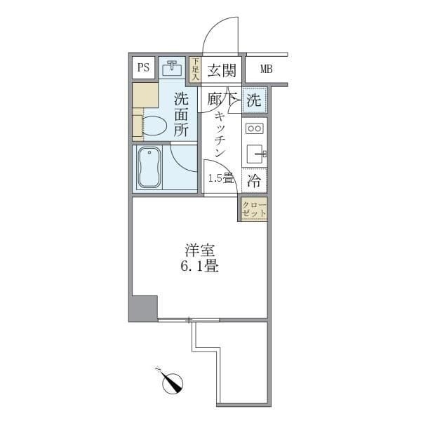 KDXレジデンス門前仲町 202 間取り図