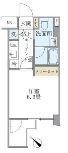 KDXレジデンス門前仲町 203 間取り図