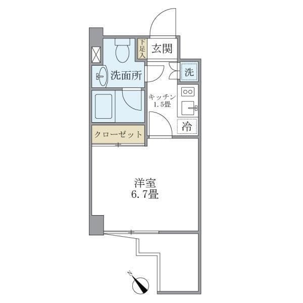 KDXレジデンス門前仲町 606 間取り図