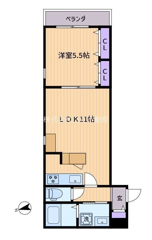 Pueo明大前 205 間取り図