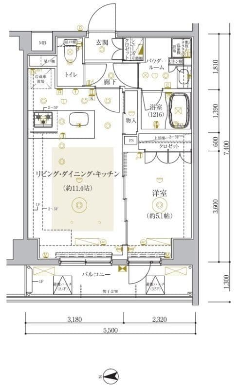 セジョリ墨田EASTⅡ 305 間取り図