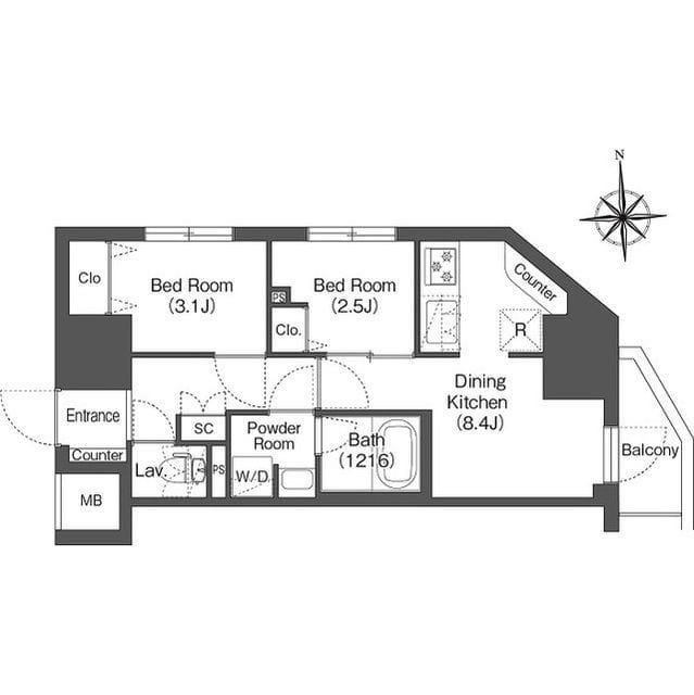コンフォリア・リヴ木場 1201