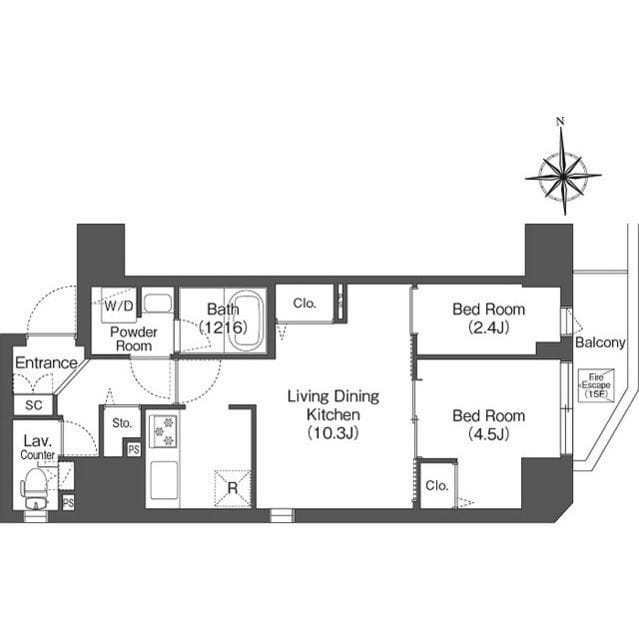 コンフォリア・リヴ木場 1403