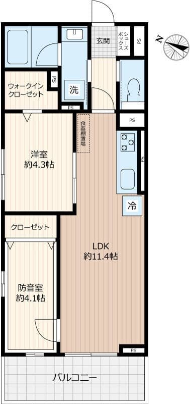 Liberte井草 301 間取り図