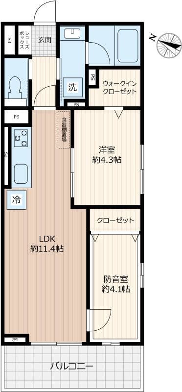 Liberte井草 302 間取り図