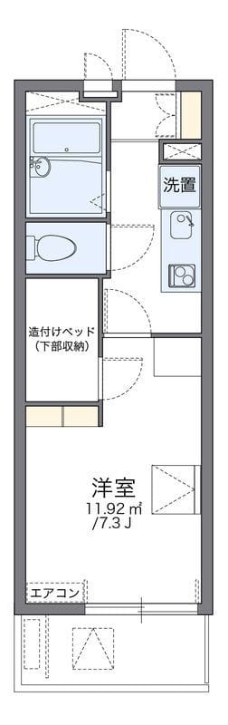 レオパレスエムエムワン 105 間取り図