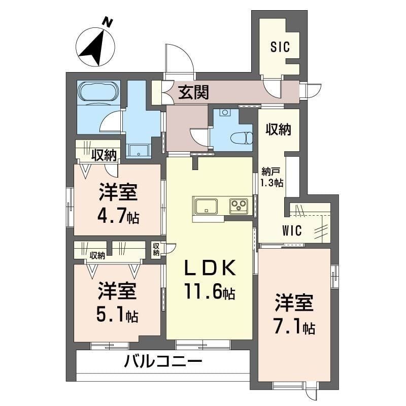 モンサンク 00202 間取り図