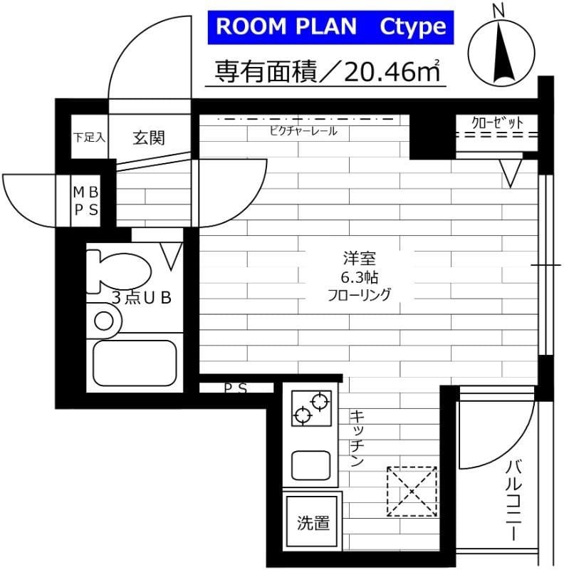 ステージグランデ南麻布 1201 間取り図