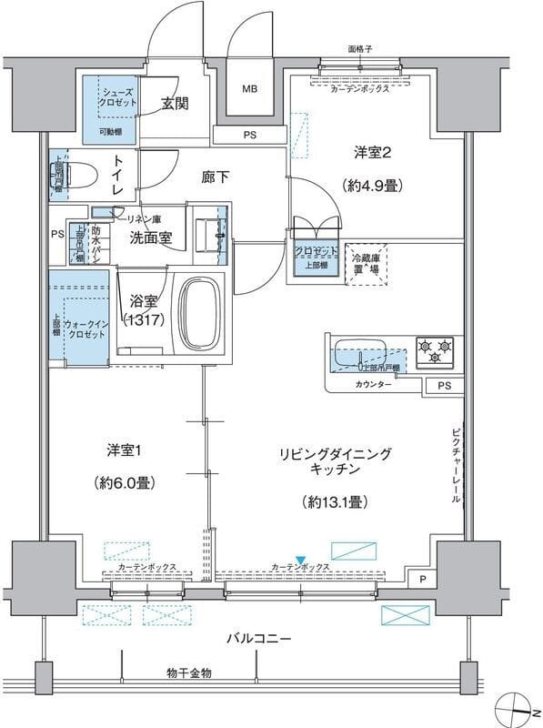 プラネソシエ西新井 1202 間取り図