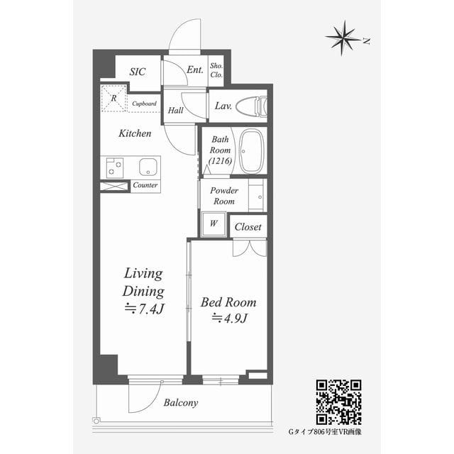 Alpha Prime東陽町 1005 間取り図