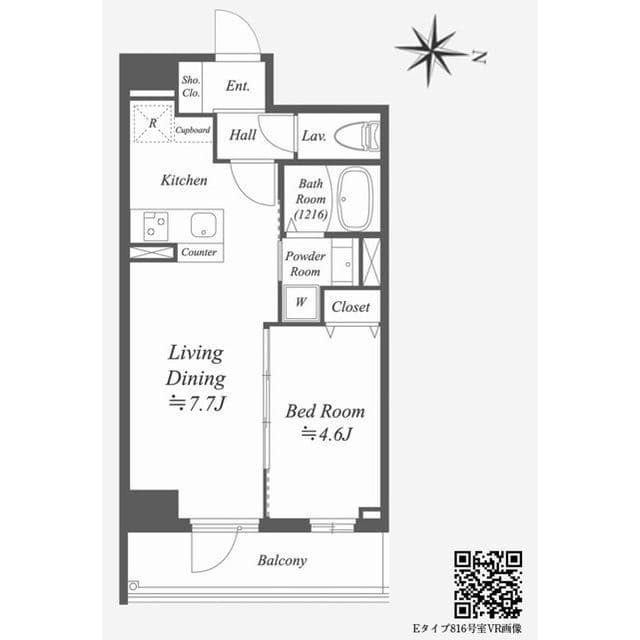 Alpha Prime東陽町 1008 間取り図