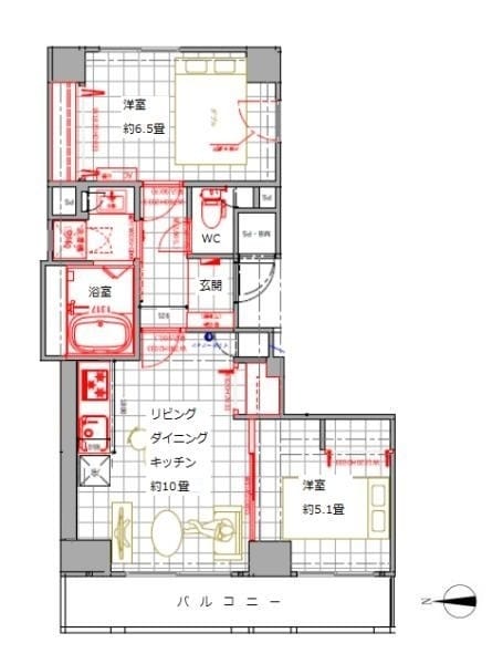 アルテール両国 901 間取り図