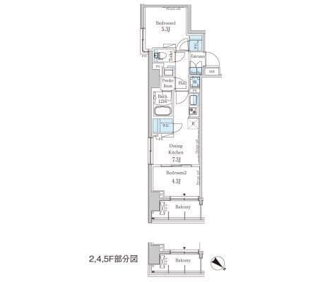 パークアクシス押上レジデンス 301 間取り図