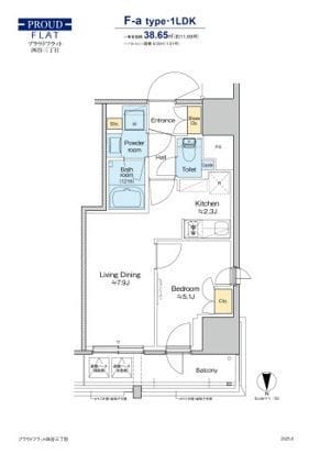 プラウドフラット四谷三丁目 906 間取り図