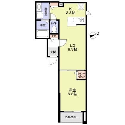 ForestMaisonKOMAGOMENORTH 101 間取り図