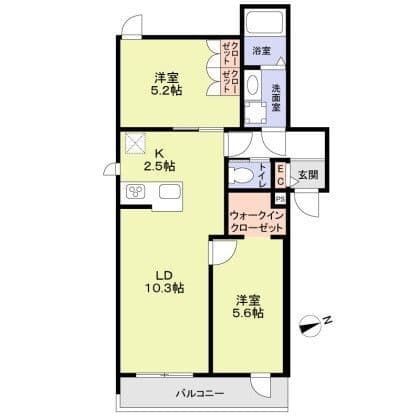 ForestMaisonKOMAGOMENORTH 302 間取り図