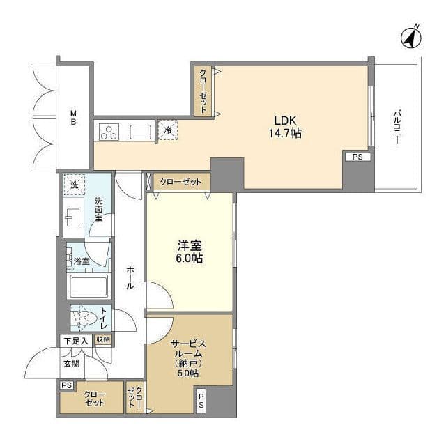 グランハイツ高田馬場 1415 間取り図
